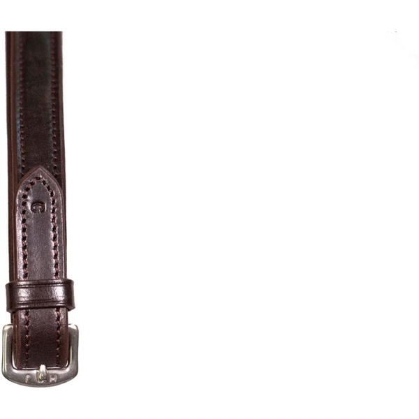 Henry James Bio Grip Hybrid Rubber Reins with Leather Stoppers RR3 - BROWN